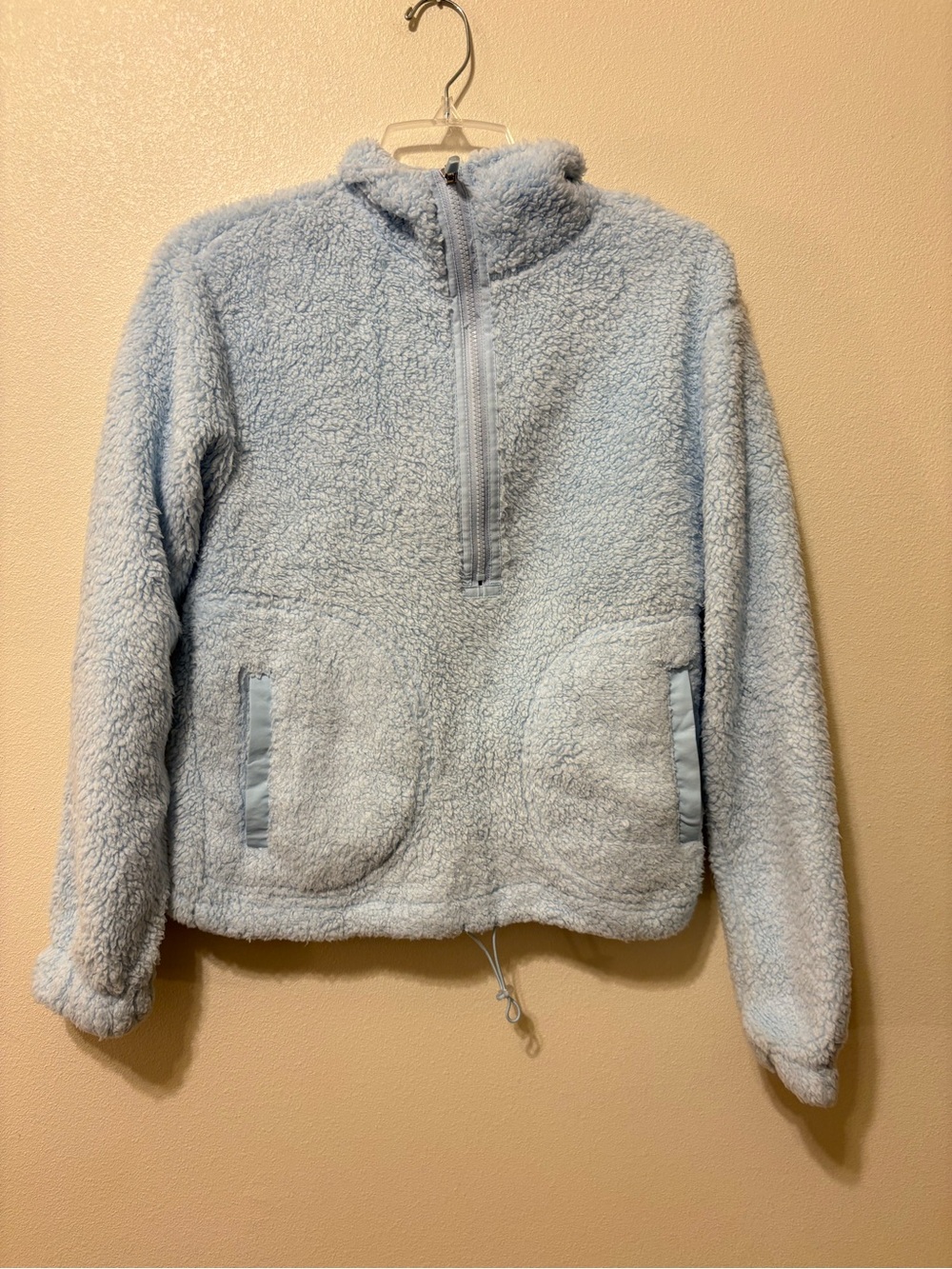 No Boundaries Light Blue Sherpa Half-Zip Jacket for Kids